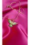 316L Steel Non-Tarnish Phoenix Green Zircon Stone Women's Gift Special Occasion Necklace - 3