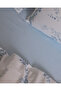 Julia King Size 100% Cotton Ranforce Printed Sheet and Duvet Cover Set - Blue - 7