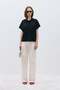 Navy Blue Josie Oversize Polo Collar T-Shirt