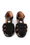 Muscle Women's Genuine Leather Cage Detailed Gold Buckle Sandals Shoes B4637 - 3