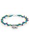 Ganesh Women's Anklet, 925 Sterling Silver, Beaded Anklet, Handmade Adjustable Jewelry