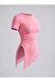 Women's Boat Neck Slit Lace Detailed Blouse - 2