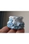 Lovely Lettered Ruffled Bow Candle Holder, Mini Miniature Flower Pot Silicone Mold K-1578, Stone Powder Polyester Plaster Mold - 6