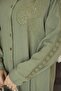 Embroidered Guipure Detailed 100% Linen Cotton Double Set - 5