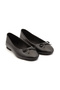 İst S01 Bow Detailed Genuine Leather Flat Sole Ballerinas