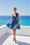 Ethnic Patterned Silk Authentic Mini Summer Dress (Std 34-38)