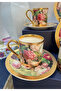 Full Green Floral 6 Piece Limoges My Style Coffee Set