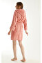 Short Hooded Skirt Jacquard Bamboo Cotton Soft Absorbent Luxury Bathrobe - 3