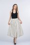 Women's Summer Ecru Monica Polka Dot Patterned Belted Balloon Skirt Stylish Daily Comfortable 6900