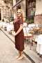 Plus Size Polo Collar Dress with Piping Detail - 4