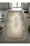 Sdt Modern Topographic Patterned Layered Wavy Brown Beige Woven Base Decorative Carpet Sdt1379 - 2
