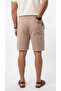 Men's Beige Linen Muslin Shorts Lightweight Casual Thin Fabric with Back Pockets - 7