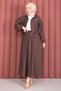 Crop Jacket Skirted Sports Set Brown - 6