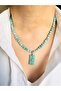 Natural Stone (6 mm) Agate Necklace 45 cm - 2