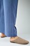 Campos Women's Genuine Leather Flat Sabo Mink Slippers - 6