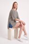 White Black Striped Oversize Double Sleeve Long T-Shirt with Side Slits |   Cotton Basic Crew Neck Single Jersey Fabric Casual Comfortable T-Shirt |   Standard Size All Season - 3