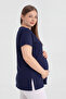 Cotton Short Sleeve Maternity T-Shirt Navy Blue 3-Pack – Soft and Comfortable Maternity Wear - 3