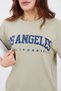 Women's Khaki Summer T-Shirt Shorts Casual Printed Sports Set - 3