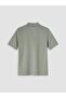 Polo Collar Textured Men's T-Shirt (S6) - 2