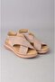 Seç 4094 genuine leather wedge heel sandal (heel height: 4.5cm) mink suede - 2