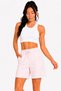 Women's Waterway Fabric Shorts - High Waist Elastic Waist Lace-Up Shorts - 3