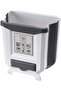 Kitchen Adjustable Hanging Trash Container Cabinet Organizer Garbage Box Desktop Small Compact - 3