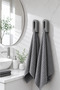 Adhesive Modern Towel Rack Set of 2 |   Wall Towel Holder Without Drilling |   Bathroom Kitchen Organizer Hanger Rack