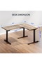 Electric Height Adjustable L-Shaped Standing Desk 63 x 47 Inch Reversible Corner with Memory Presets and Anti-Collision System Ergonomic Sit Stand Workstation for Home Office - Rustic Brown - 3