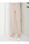 Women's Skinny Leg Elastic Waist Double Fabric Seasonal Front Tie Detailed Pocketed Trousers Black - 3