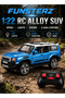1:22 RC Toyota Prado Alloy SUV Car with Spray, LED Lights, Sound, 2.4GHz Remote, Rechargeable Battery, Opening Doors, Die-Cast Toy Vehicle for Kids Boys Girls