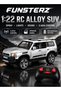 1:22 RC Toyota Prado Alloy SUV Car with Spray, LED Lights, Sound, 2.4GHz Remote, Rechargeable Battery, Opening Doors, Die-Cast Toy Vehicle for Kids Boys Girls