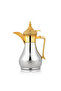 Luxury Gold-Plated Arabian Dallah Coffee Flask Set, 0.6L Capacity Each, Traditional Middle Eastern Thermal Carafe for Hot Tea & Arabic Coffee, Elegant Diamond Pattern Design, Set of 2 Premium Vacuum - 5