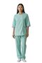 Professional Housekeeping Uniform Set,3/4 Sleeve Top and Pants, Mandarin Collar housekeeping uniform dress housemaid dress (green, xl)