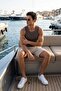 Hono 100% Cotton Ribbed Men's Mink Basic Undershirt - 6