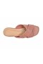 Women’s Flat Slide Sandals – Cross Strap Open Toe Casual Slippers – Pink – Sizes 36-41 - 5