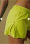 Women's Yellow Solid Color Two Side Zippered Mini Size Swimsuit Swim Shorts 816-S