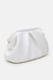 Women's White Chain Strap Soft Textured Daily Stylish Clutch Hand, Arm and Shoulder Bag - 4