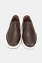 Men's Brown Genuine Natural Leather Eva Sole Orthopedic Daily Loafer Shoes - 4