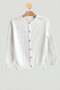 Girl's Stamp Pattern White Knitwear Cardigan 1-4 Years - 4