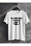 Camping Mode on Printed 100% Cotton Unisex Navy Blue Camping T-Shirt - 2
