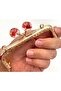 10.5 cm Wallet Clip with Red Flowers - 2