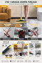 V Shape Hard Brush and Squeegee 112 cm Long Handle 2-in-1 Floor Brush with Squeegee Water Suction Hard-Bristled Floor Cleaning Brush Bathroom Balcony Tile Long Handle Practical Cleaning Brush 23 cm Head Silicone - 6