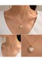 Heart Detailed Stone Steel Necklace - 3