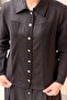 Missdalida Buttoned Front Short Linen Ceten - 5