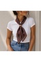Dark Plum Gold Buckle Scarf - 2