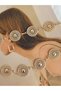 1Pc Hollow Round Shape Gold Metal Waist Chain for Women, Dress Accessory, Bohemian Style for Halloween, Summer, School, Autumn - 3