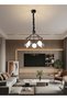 Modern Lighting, Chandelier, 3 colors mode LED Light, Leather Designs Chandelier, 45x35x110 cm Suitable for bedroom and living room, Adjustable height. - 2
