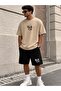 Unisex Women's Men's Oversize Printed Shorts Set – Comfortable Fit Casual & Sports Combination