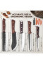 5-Piece Professional Kitchen Knife Set with Protective Sheaths, Hammered Sharp Blades for Meat, Vegetables and Fruits, Ergonomic Handle Chef Knives for Home Cooking and Culinary Chefs - 6
