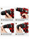 دريل 16.8 فولت بدون فحمات (brushless) مع اكسسوارات, 2 بطارية, راس حديد 10 مم سرعات - 3